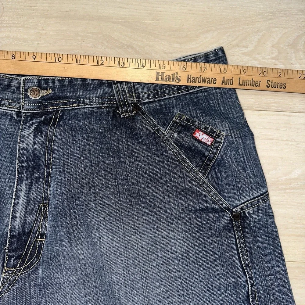 Vintage Mecca Jean Shorts‎ Mens 40 Blue Baggy Jorts Skater Grunge Rap 90s Y2K - Picture 4 of 7